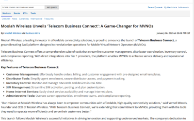 Financial Content – Moolah Wireless Unveils ‘Telecom Business Connect’: A Game-Changer for MVNOs
